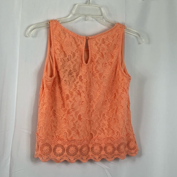 Alya Orange Lace Overlay Tank Size S K41 - Picture 2 of 7